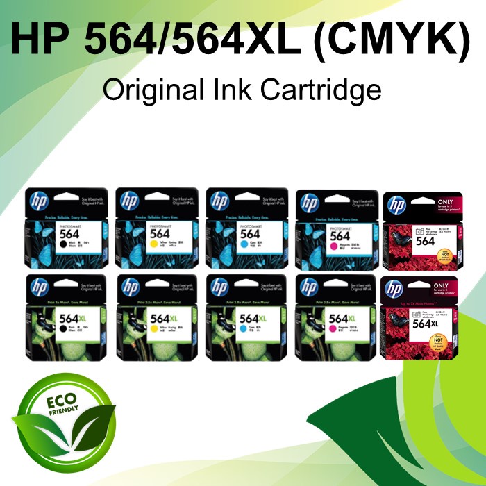 HP 564/564XL No Warranty Black, Cyan Magenta, Yellow Original Ink ...