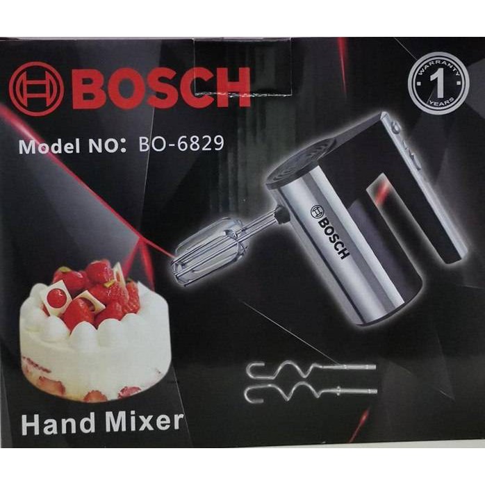 READY STOCK] Bosch Hand mixer 450W- turbo compact and lightweight-Silver