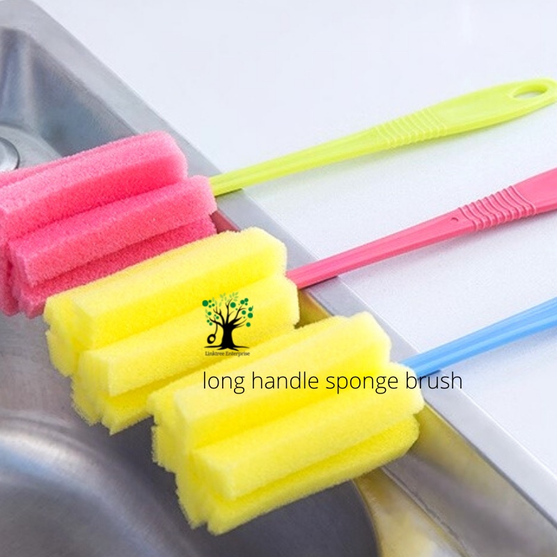 Link3 Long Handle Washing Cup Sponge Brush / Bottle Sponge Brush