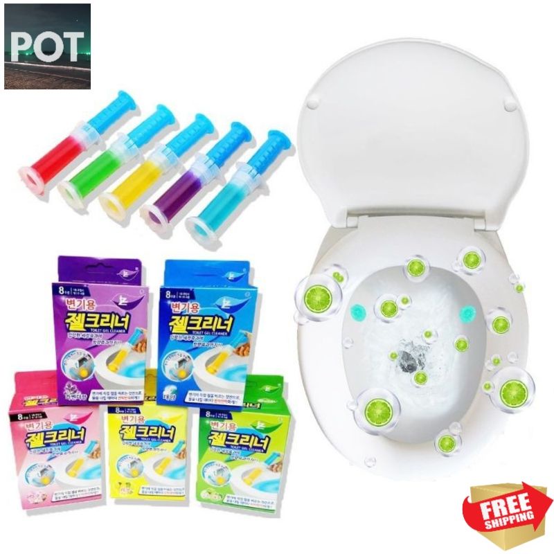 PUSH TYPE Korean Toilet Bathroom Scrubble Bubble Cleaner Cleaning ...
