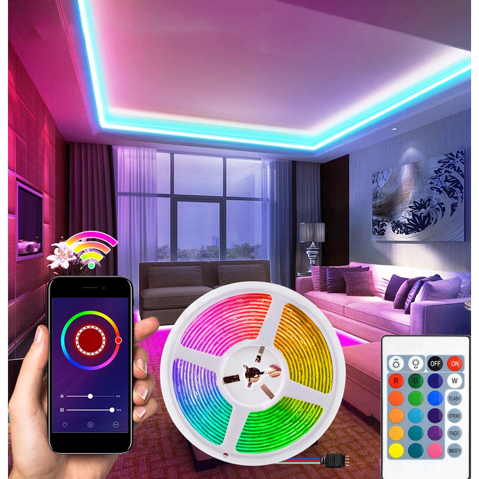 【Ready Stock】 3M LED Strip Light RGB Light 5050 With Bluetooth Phone ...