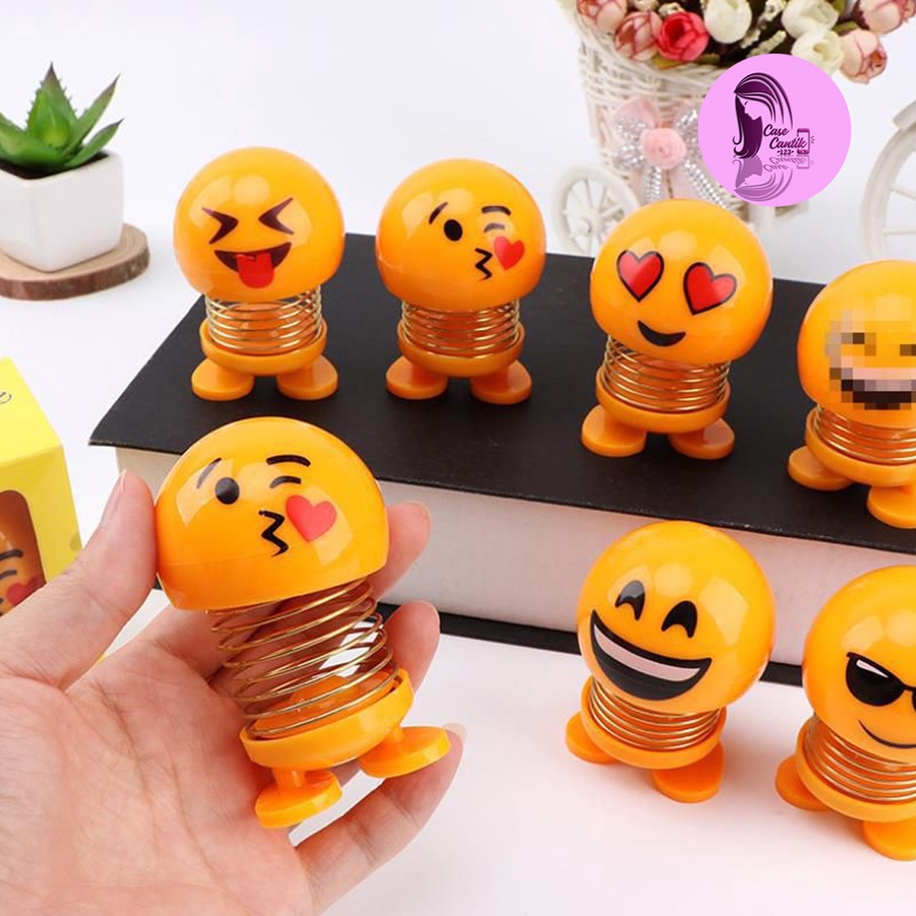 (Big Size) Emoticon Doll Per Shake Head Emoji Spring Doll Car Display