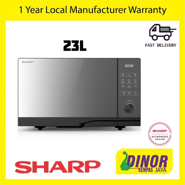 SHARP 23L MECHANICAL DIAL FLATBED MICROWAVE OVEN R2321FGK Shopee Malaysia