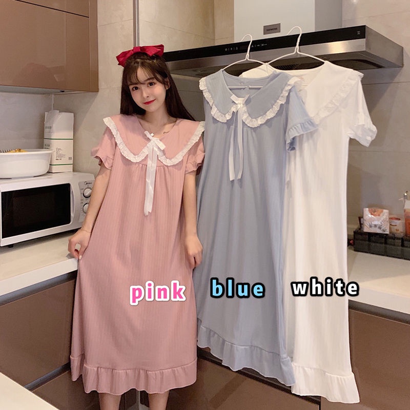 Lovely Japanese doll collar Princess wind sleeping dress girl plus size