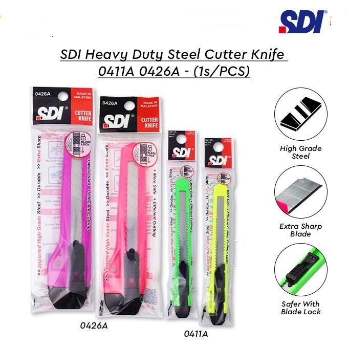 SDI Heavy Duty Steel Cutter Knife 0411A / 0426A - (1s/PCS) / Refill SDI ...