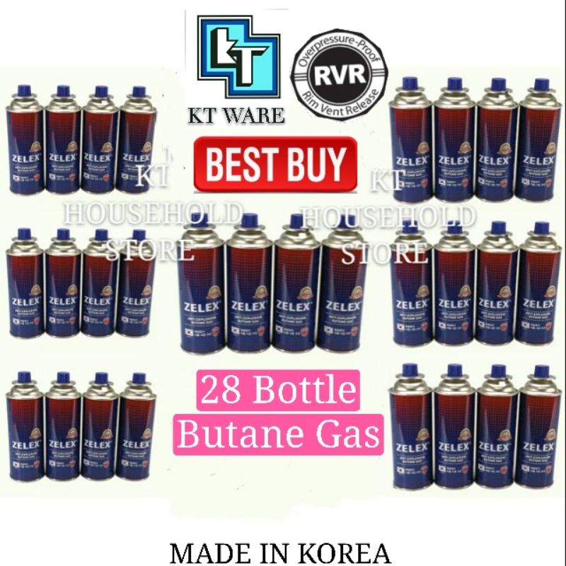 KT WARE 28 Bottle Liquefied Butane Gas Cartridge Portable Gas Stove ...