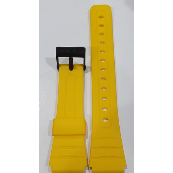 Casio Original Rubber Strap Yellow 18mm | Shopee Malaysia