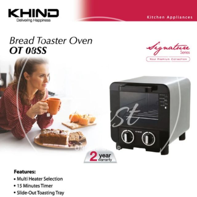 KHIND BREAD TOASTER OVEN OT08SS 8L Shopee Malaysia
