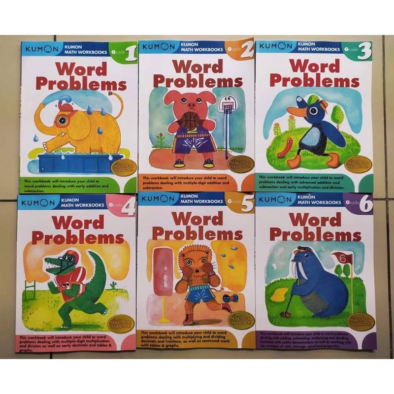 KUMON MATH WORKBOOKS GRADE 1-6 (6 BOOKS) | Shopee Malaysia