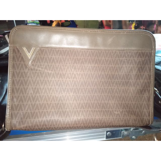 Mario valentino clutch bag brown