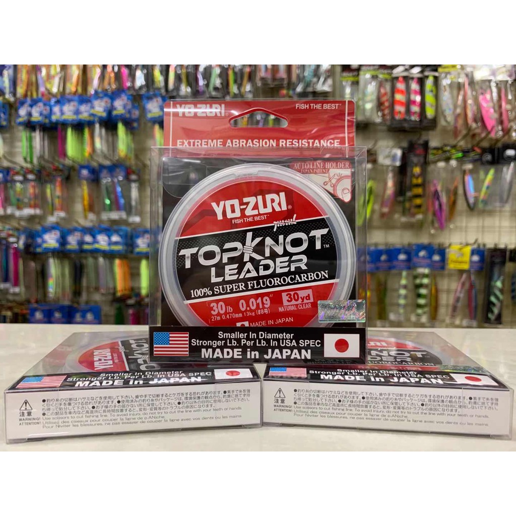 Yozuri TopKnot Leader 100% Super Fluorocarbon 15lb to 80lb Fluorocarbon ...
