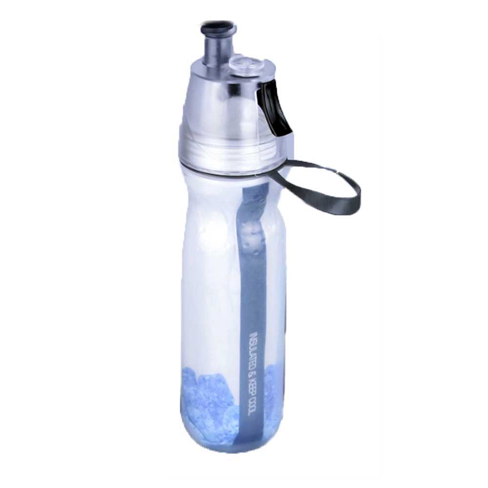 O2COOL Keep Cool Insulated Bike Water Bottle Spray Mist (black