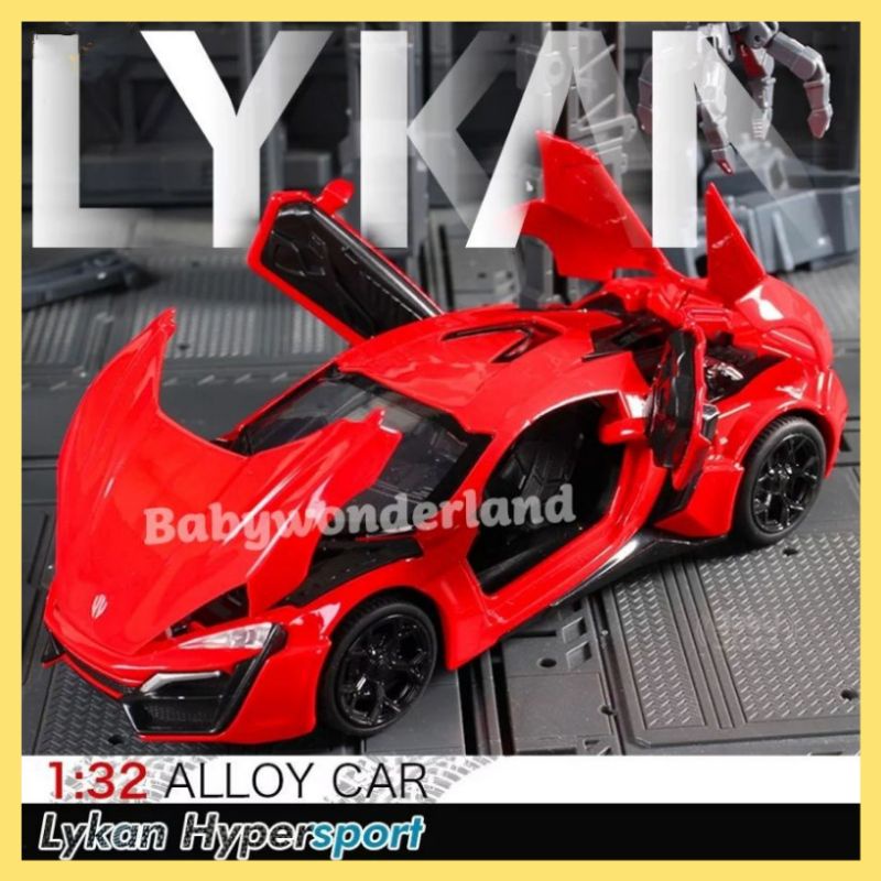 Die Cast Pull Back Lykan Hypersport 1:32 Scale Diecast Vehicle Models ...