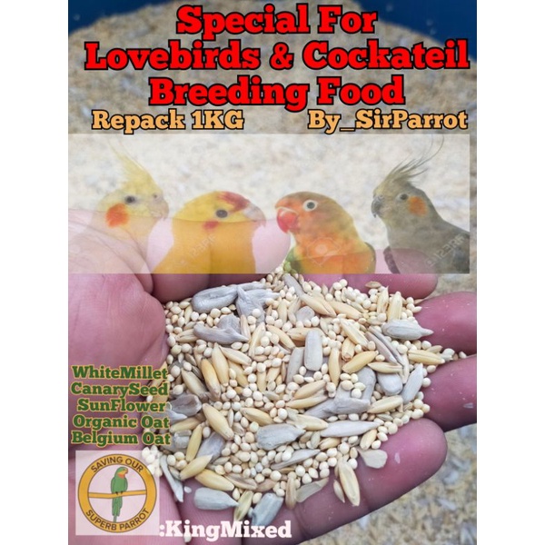 Small Parrot Food Millet Mixed Special For Lovebird / Cockateil TYPE4