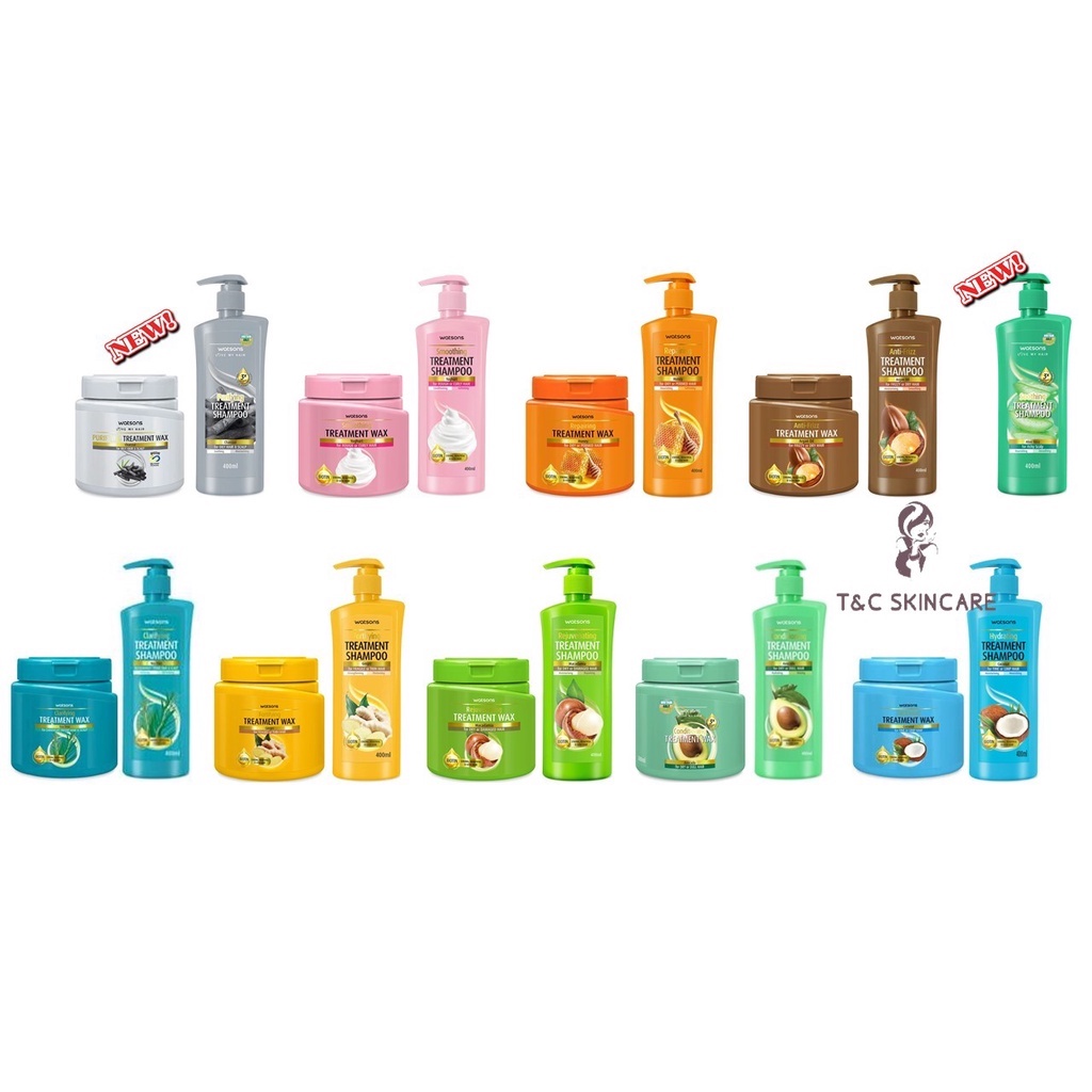WATSONS Hair Treatment Wax (Hair Mask)500ml / Shampoo 400ml Shopee