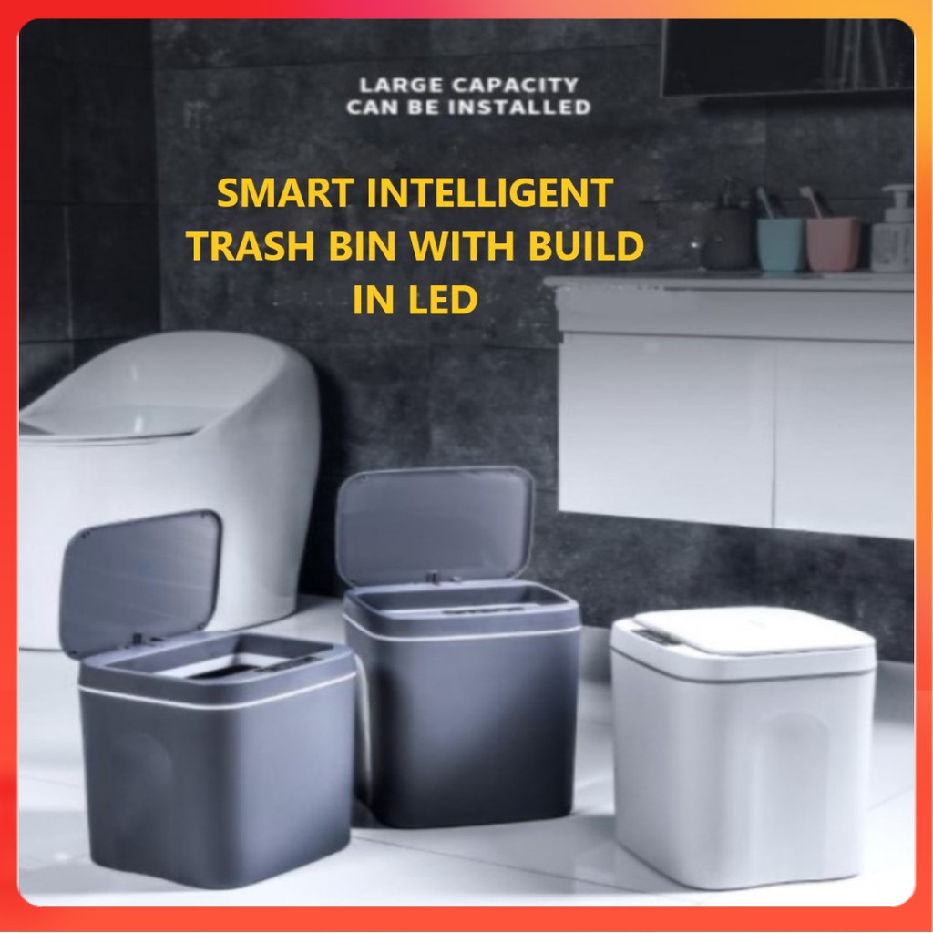 Light Intelligent Automatic Touchless Smart Sensor Dustbin with Built ...