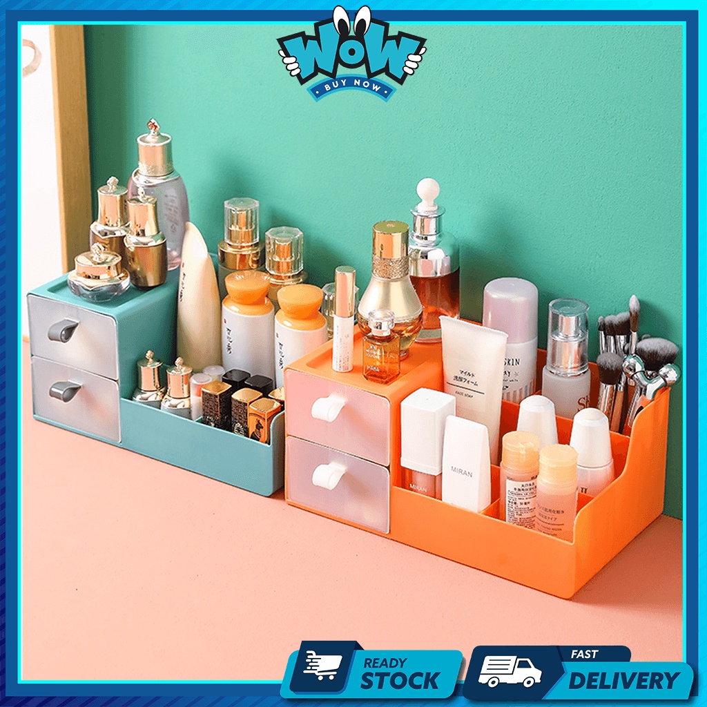 DESKTOP RACK STORAGE BOX TABLETOP ORGANIZER STATIONERY RACK COSMETIC ...