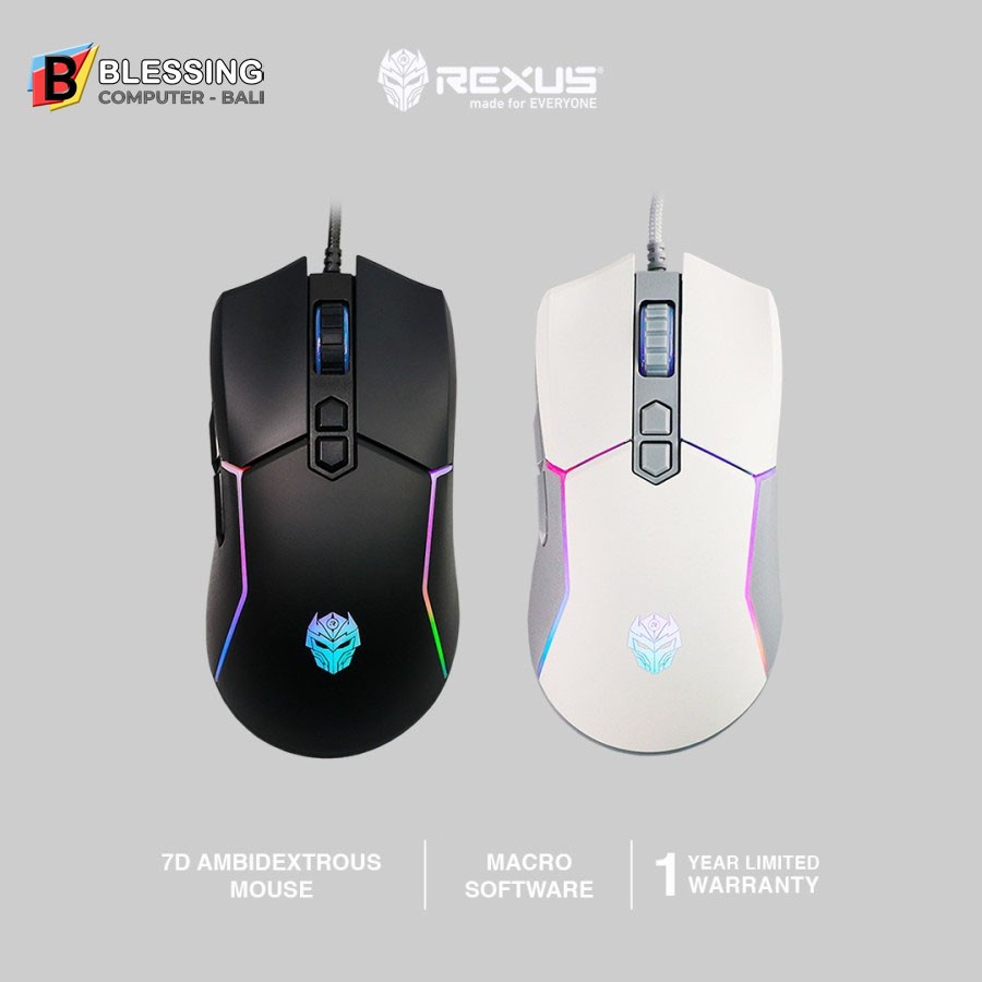 REXUS XIERRA X16 RGB 7200 DPI WHITE Gaming Mouse | Shopee Malaysia