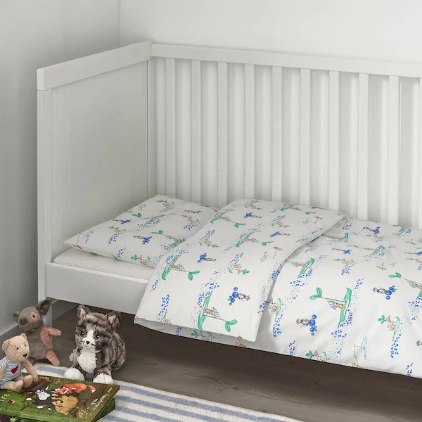 Ikea cot best sale quilt cover