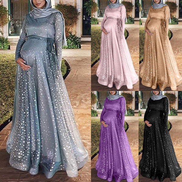 S 5XLPlus Big Size Muslimah Wear Long Jubah Pregnant Maternity