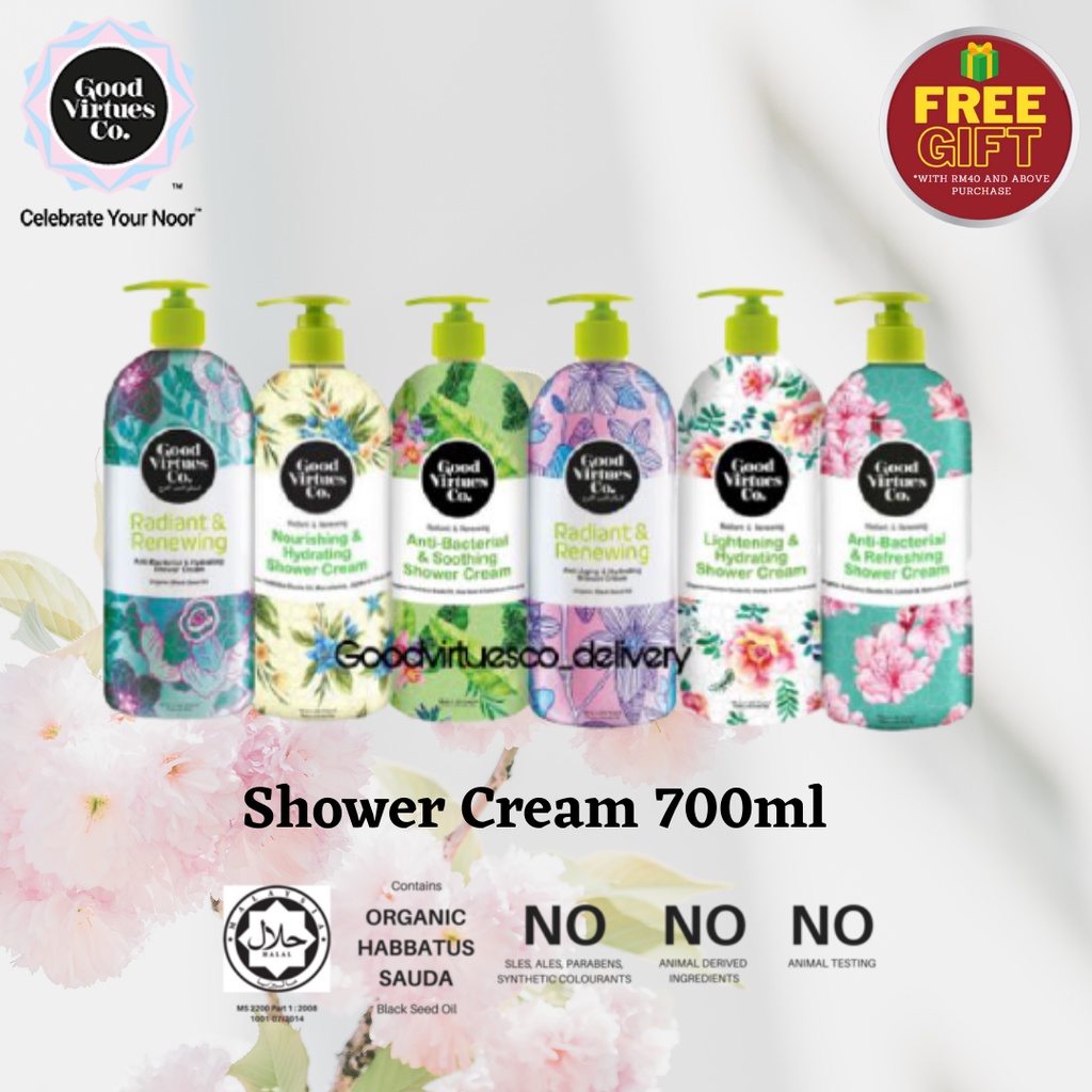 GOOD VIRTUES CO GVC BODY WASH SHOWER CREAM GEL SABUN MANDI (Free gift