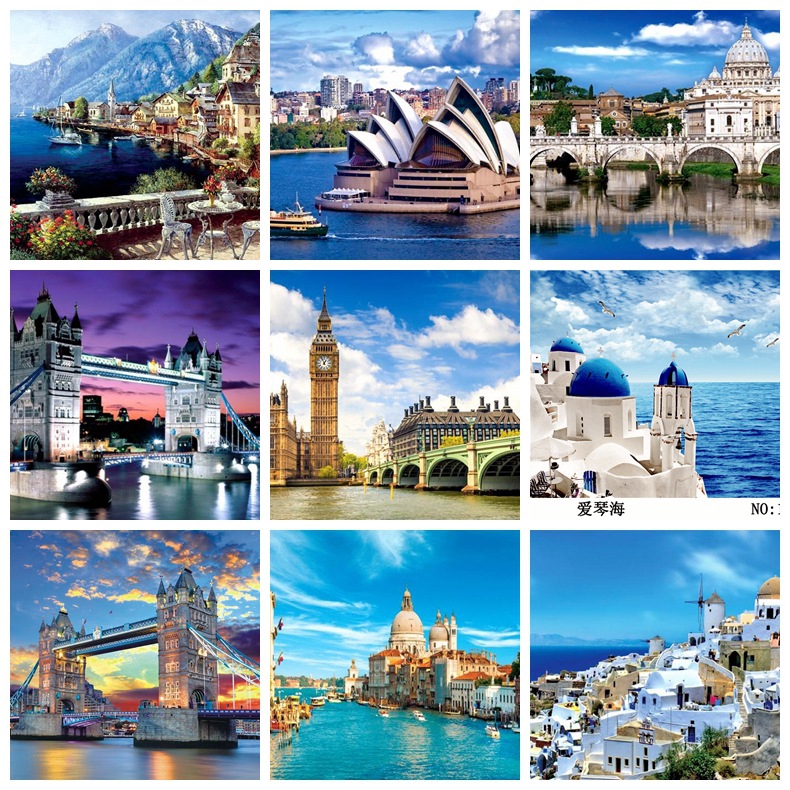 Aegean Sea Santorini Landscape Puzzle - 1000 Piece Jigsaw Puzzle For Adults & Teens | Greece Scene