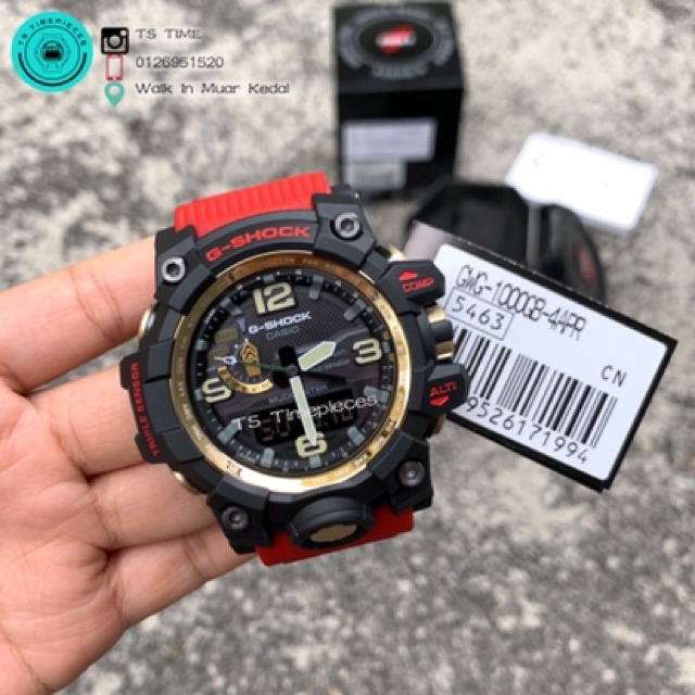 G SHOCK Mudnaster CN Set Red x Gold Tough Solar GWG 1000GB 4A GWG 1000GB 4 GWG 1000GB GWG 1000 GWG1000 Shopee Malaysia