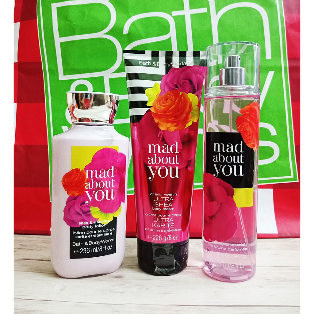 Bath Body Works Mad About You Fragrance Mist Shower Gel Body