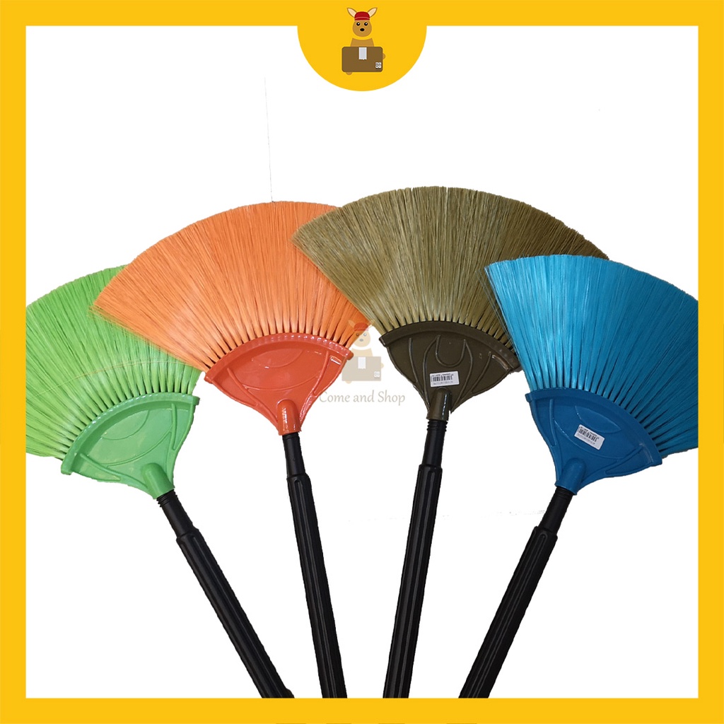 Nylon Soft Normal Floor Broom with Plastic Handle Penyapu Lantai Lembut ...