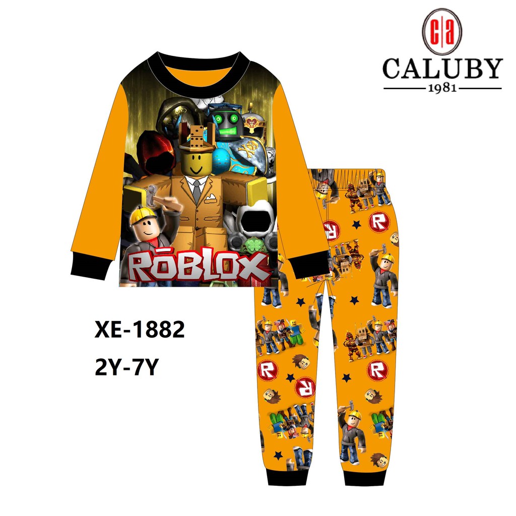 Caluby 100 Cotton Sleepwear Pyjamas Pajamas ROBLOX 1882 Shopee Malaysia