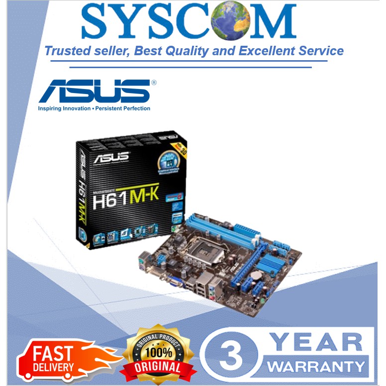 Asus Motherboard H61MK Shopee Malaysia