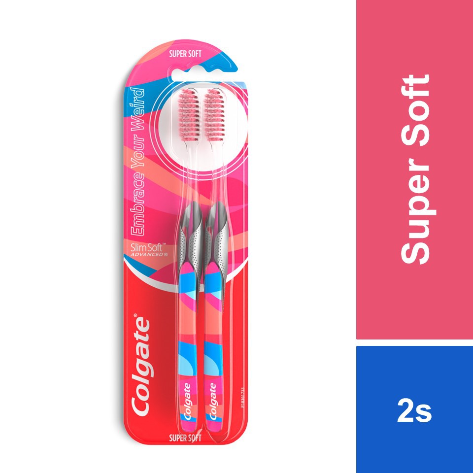 Colgate Gen Z SlimSoft Advanced Embrace Ultra Soft Toothbrush 2s ...