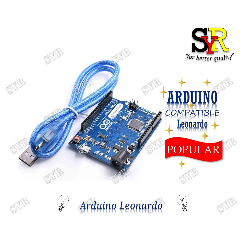 Arduino Compatible Leonardo ATmega32U4 Microcontroller Board with USB ...