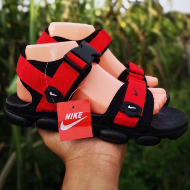 READY STOCKS ORIGINAL NIKE VAPORMAX RED BLACK SANDALS SHOES