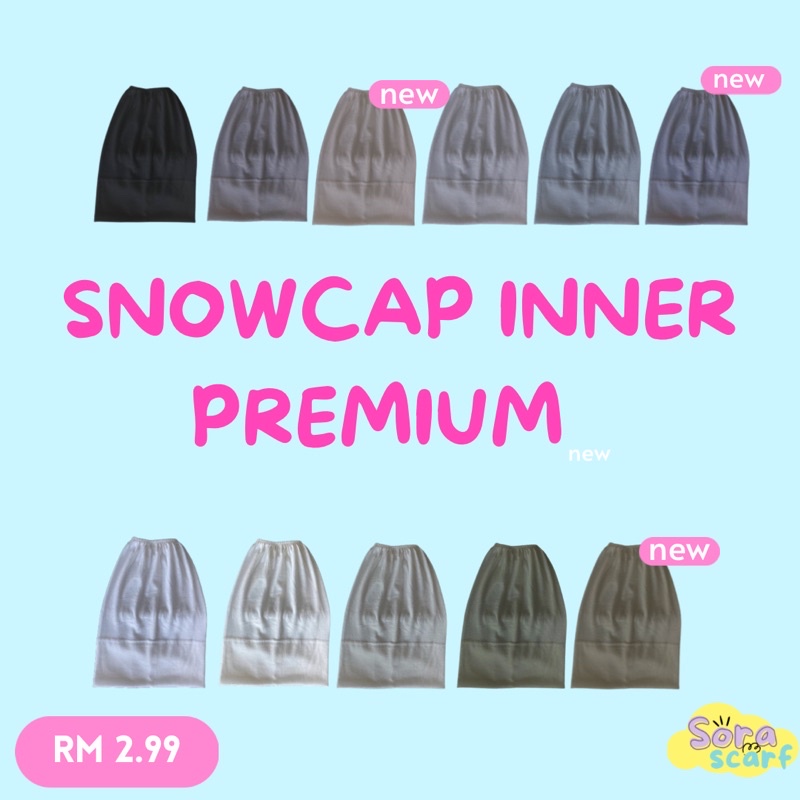 BLOSSOMSCARFMY | Inner Snowcap Cotton Premium | Anak Tudung Berlubang ...