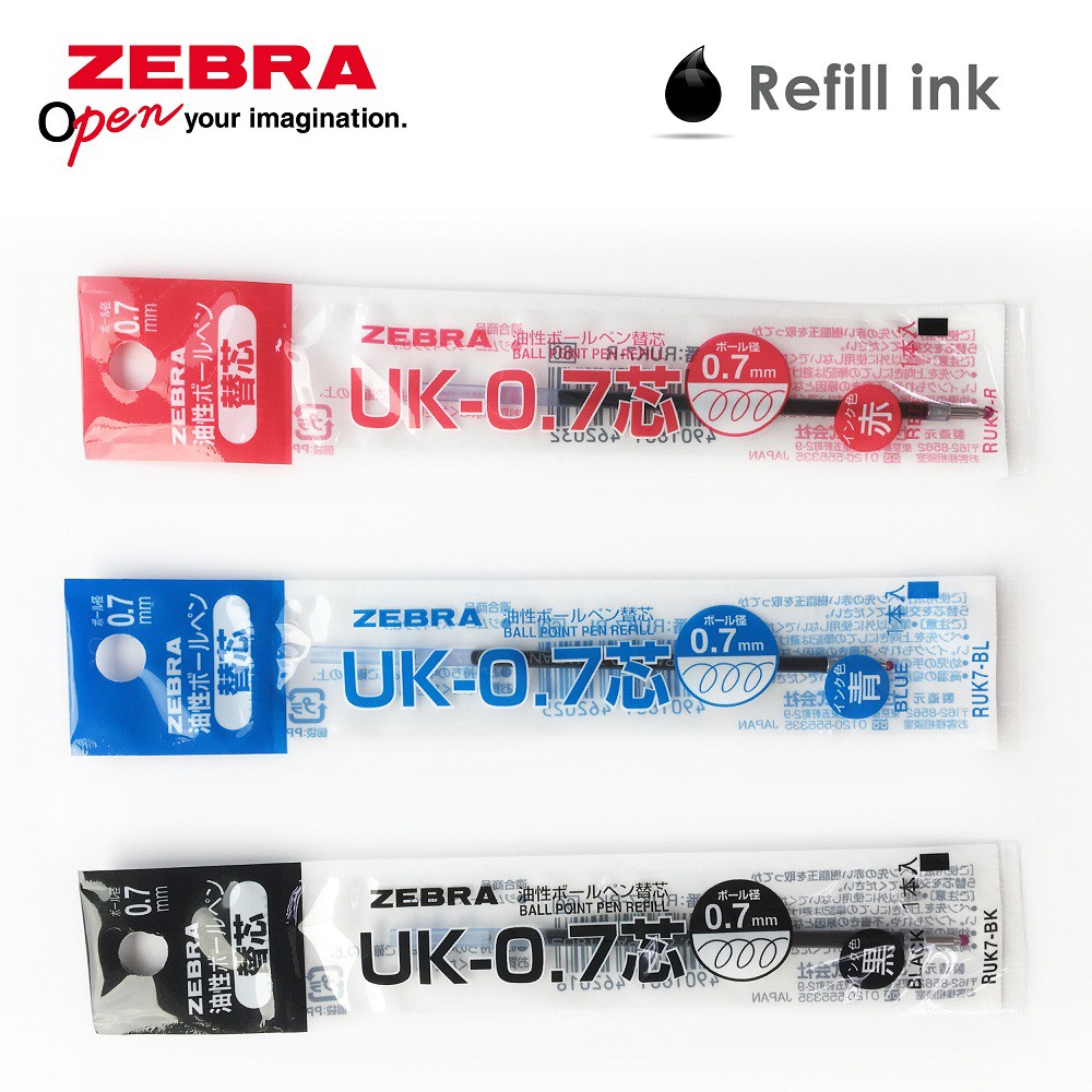 Zebra UK Emulsion Ink Refill 0.7mm for Zebra ZX-3C | Shopee Malaysia