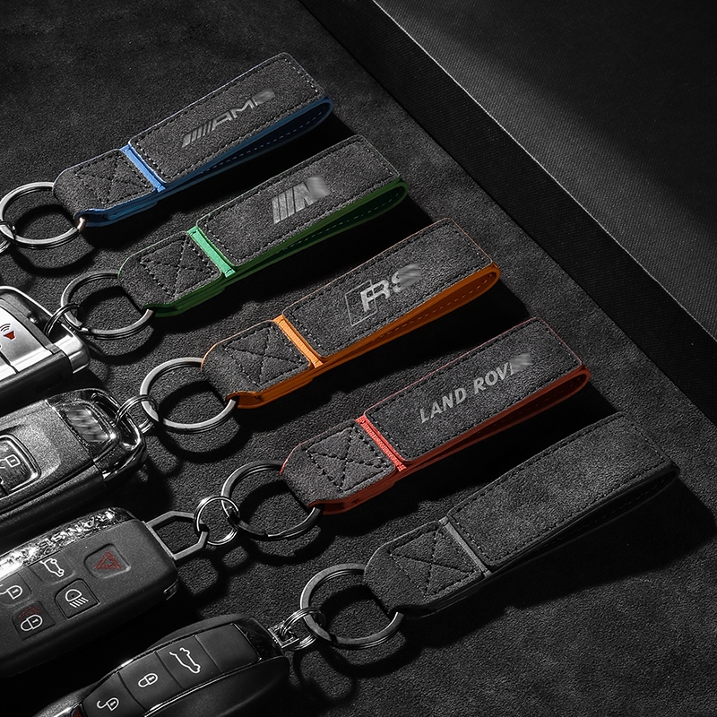 alcantara car keychain MercedesBenz BMW Audi Volkswagen fur key chain