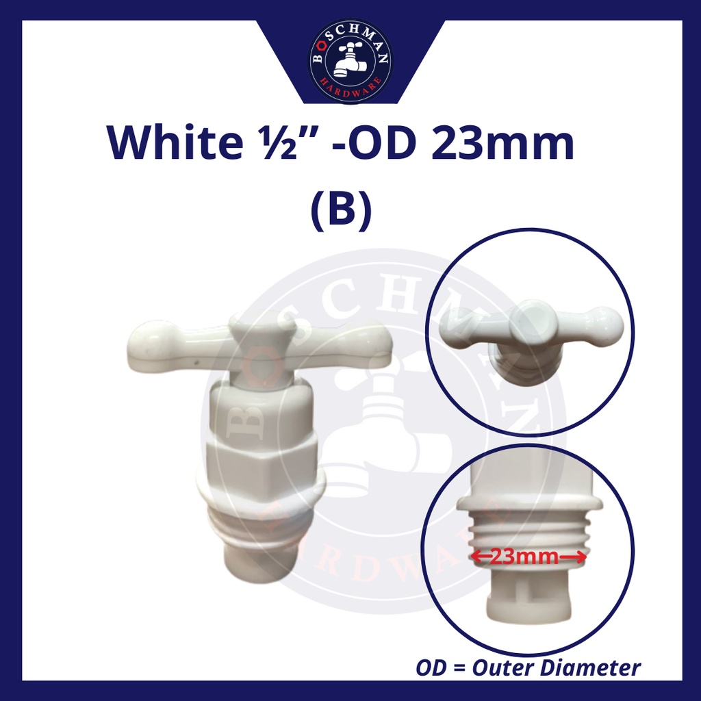PVC Stopcock Spare Part Head Socket Type Plastic Stopcock Stop Valve ...