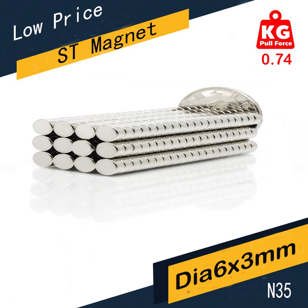 100pcs 6x3mm Strong Magnet Rare Magnet Neodymium Magnet Fridge Magnet ...