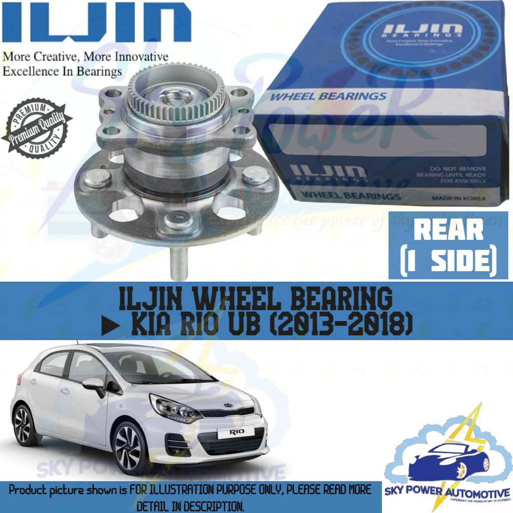 KIA RIO UB (2013-2018) ILJIN WHEEL BEARING (REAR) | Shopee Malaysia