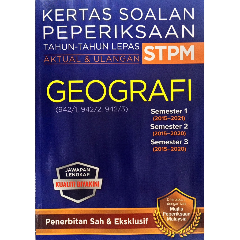 Buku Latihan : Kertas Soalan Peperiksaan Tahun-Tahun Lepas STPM 2021 ...