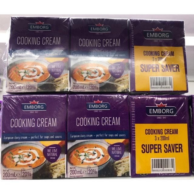 200ml X 3 Emborg Cooking Cream Shopee Malaysia 9734