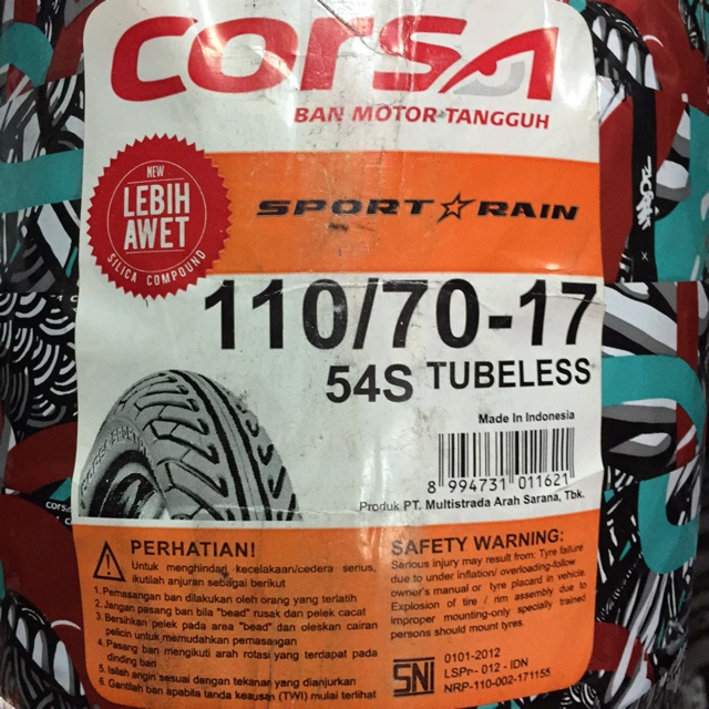 2023 Corsa Sport Rain 110/7017 Shopee Malaysia