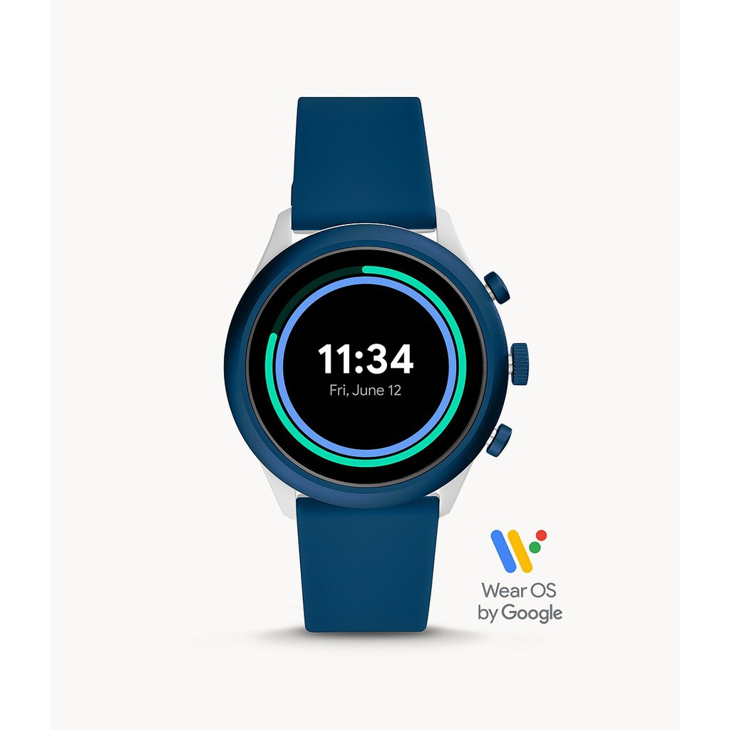 Fossil FTW4036 Sport Smartwatch 43mm Blue Silicone 2 Yr Warranty Shopee Malaysia