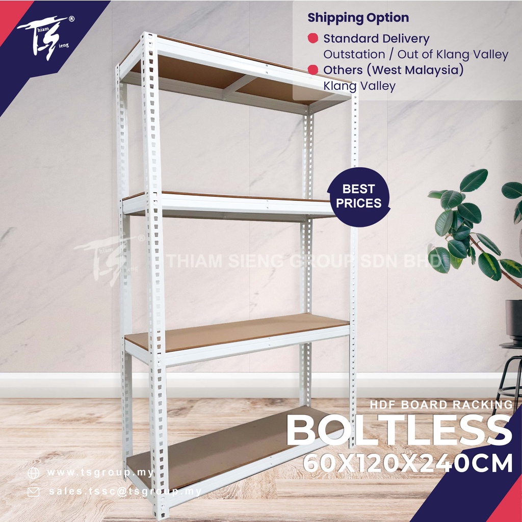TSBRILLIANT Racking Boltless DIY W60xL120xH240cm - MULTI PURPOSE ...
