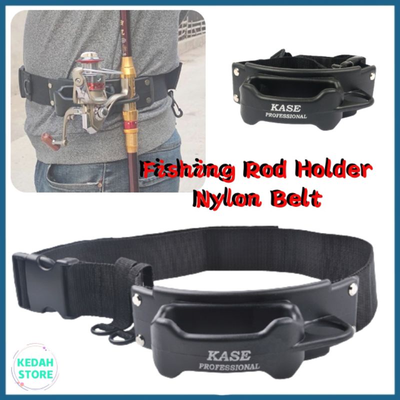 KASE Professional Fishing Rod Holder Waist Nylon Belt Adjustable Stand Up  Combat Boat Jigging