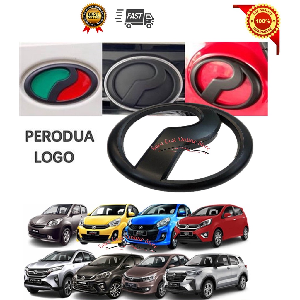 Perodua Logo/Lambang Emblem Matte Black / Logo Hitam MyviLagi Best/Alza ...