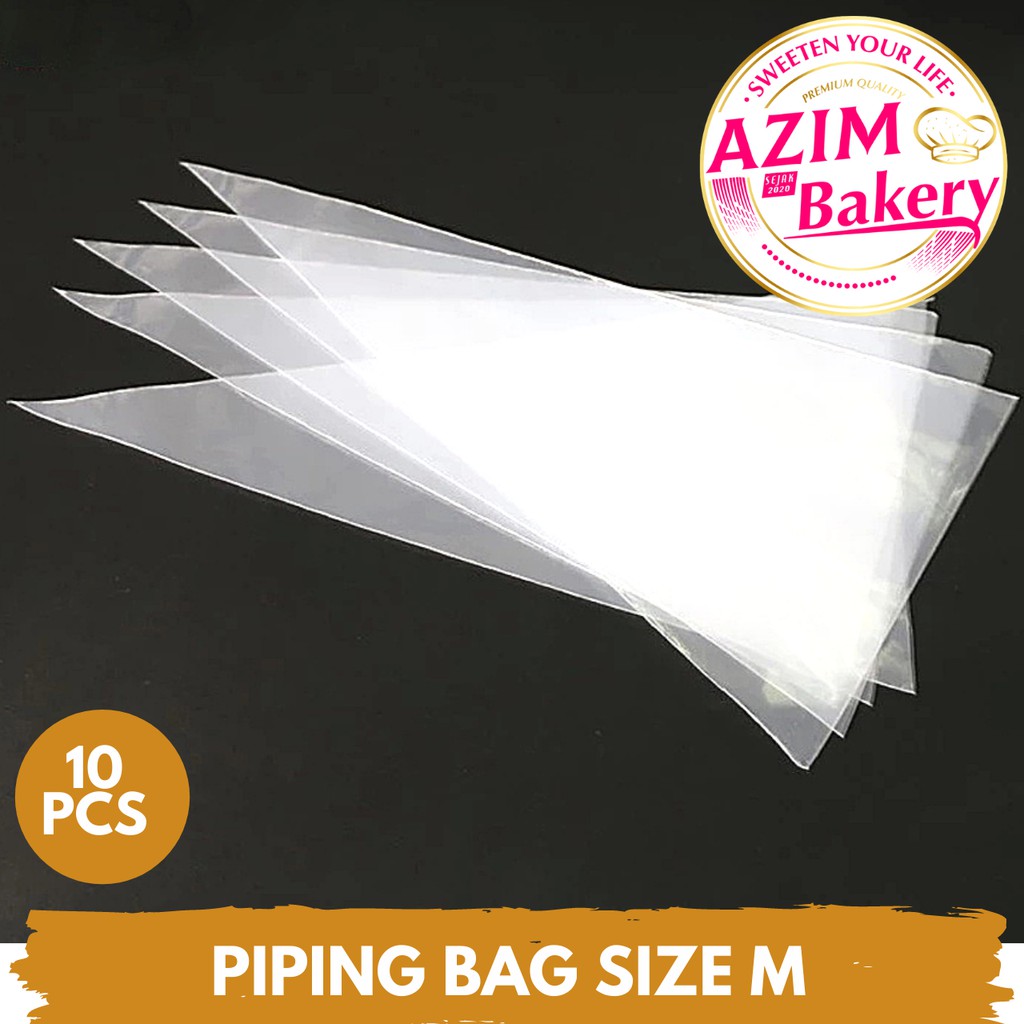 Piping Bag Size S M Size L 10pcs 20pcs 100pcs by Azim Bakery