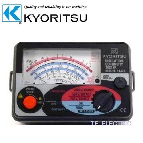 KYORITSU MODEL 3132A ANALOGUE INSULATION TESTERS / CONTINUITY TESTERS ...