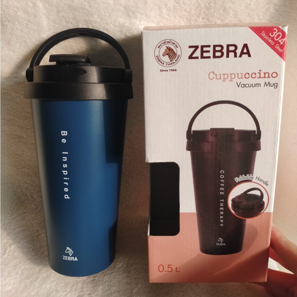 Cappucinno 0.5L Thermos Flask (Black, navy Blue, Ruddy) Zebra 112703